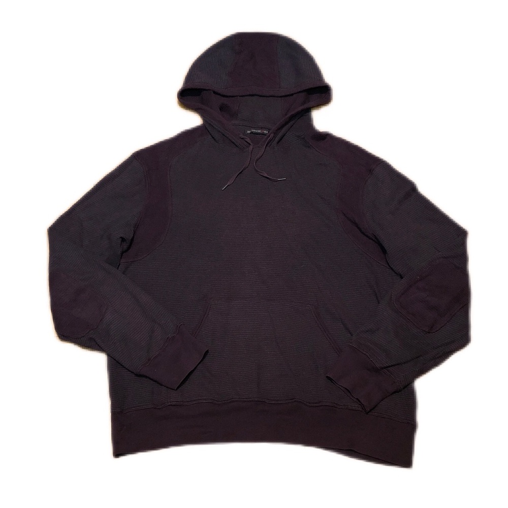John Varvatos USA Thermal Waffle Hoodie in Maroon, Men’s size Large
